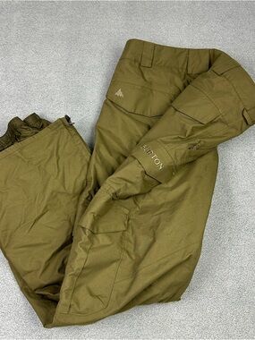 Burton DryRide Snowboard Pants Mens Large Olive Green Vented Ski Outdoor